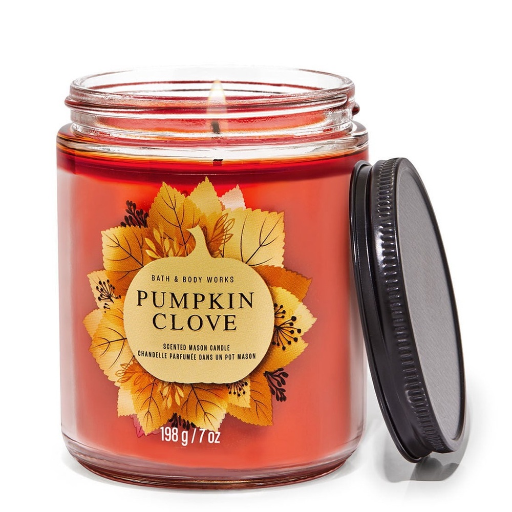 New Bath & Body Works Pumpkin Clove Single Wick Candle